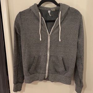 Grey zip up hoodie